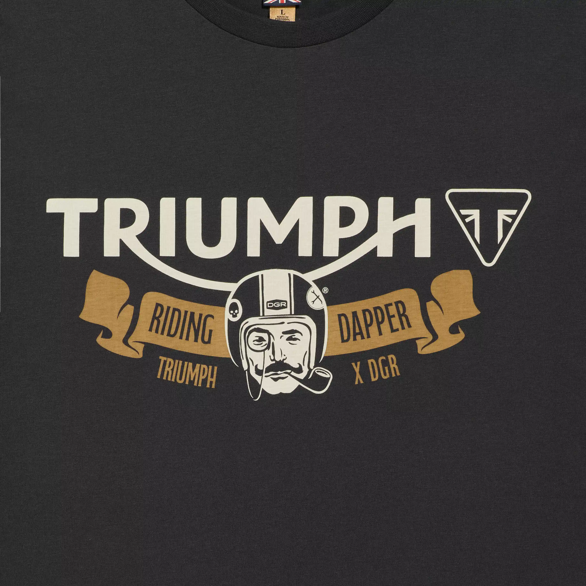 Dudley DGR long sleeve tee in dark gray with a subtle logo on the chest and ribbed cuffs.