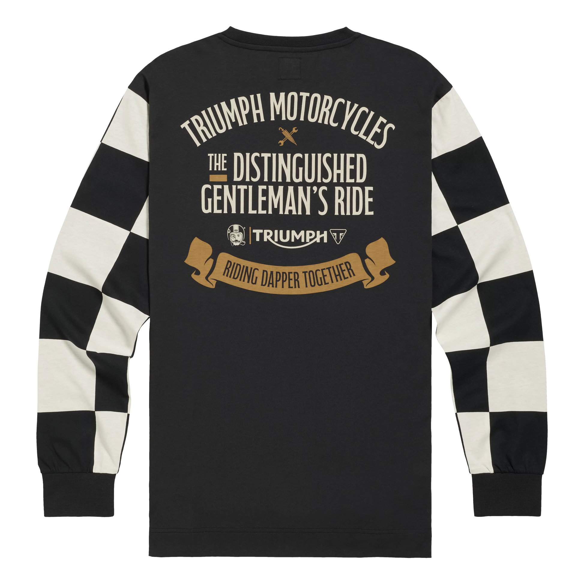 Dudley DGR Long Sleeve Tee in dark gray with a crew neck and relaxed fit, displayed on a plain white background.