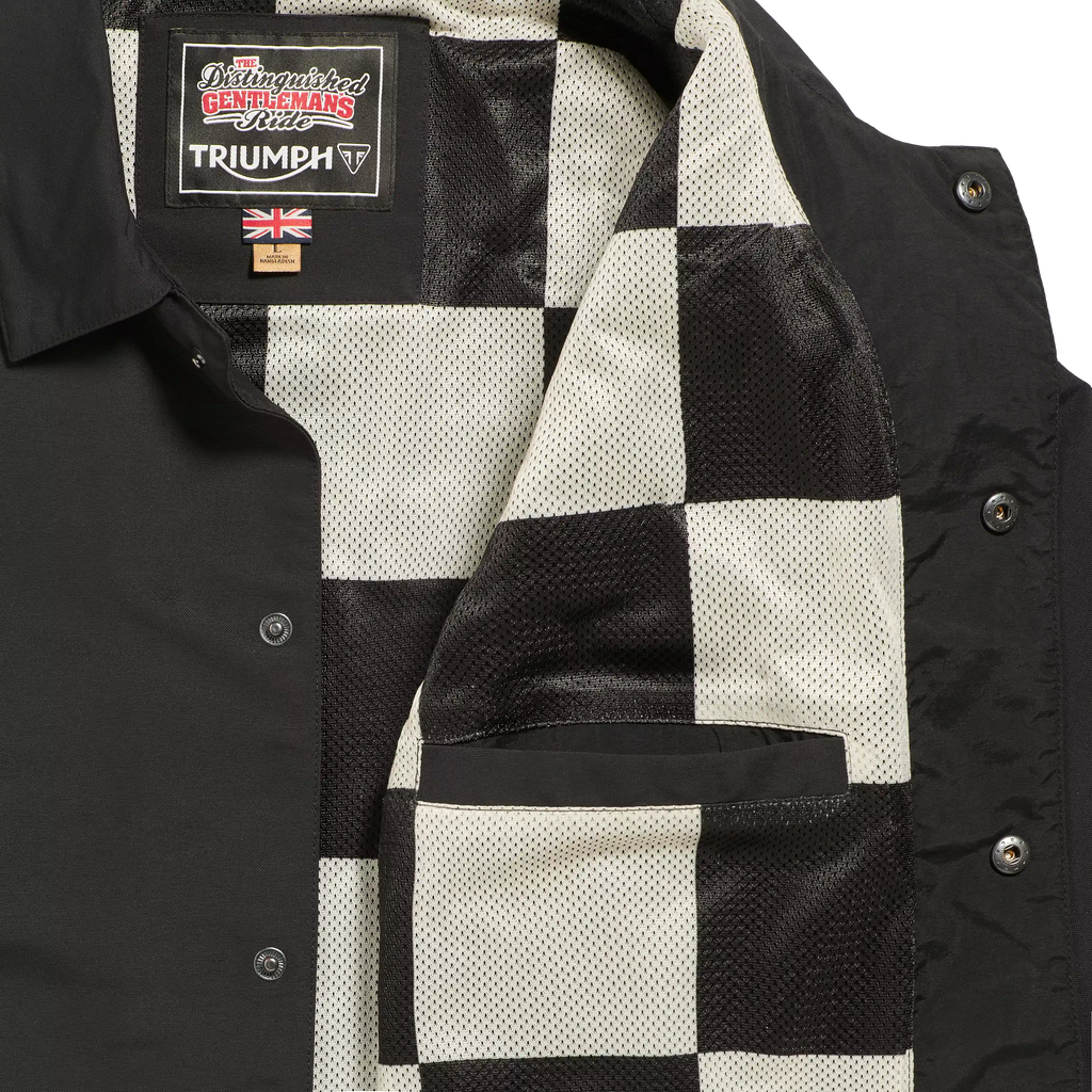 Harold DGR Jacket in dark gray with a zip front, high collar, and subtle textured fabric.