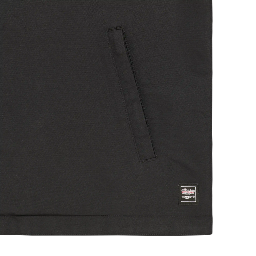 Harold DGR Jacket in dark gray with a zip-up front and high collar, displayed on a plain white background.