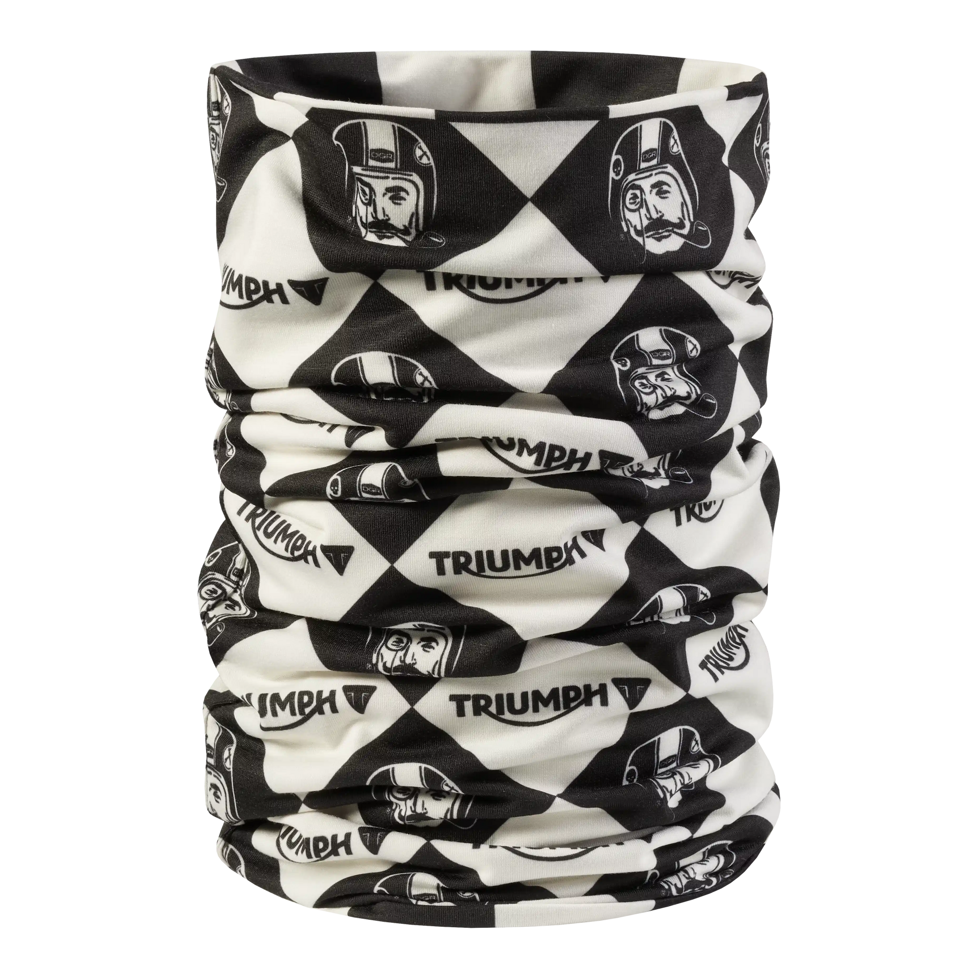 Samuel DGR Neck Tube in black with subtle gray patterns, designed for versatile outdoor and casual wear.