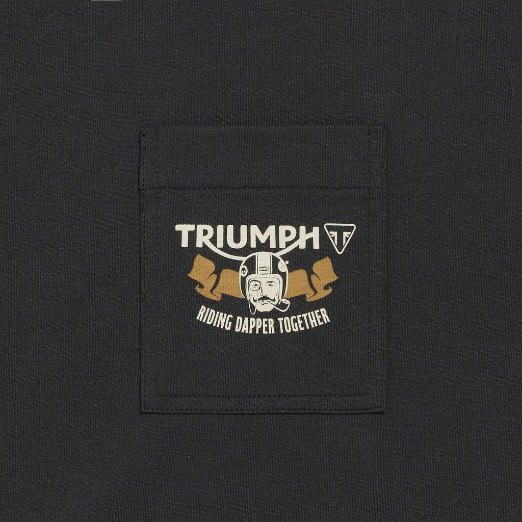 Black Wallace DGR Tee with white logo printed on the chest, displayed on a plain white background.